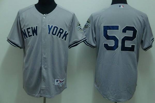 Yankees #52 C.C. Sabathia Stitched Grey MLB Jersey - Click Image to Close